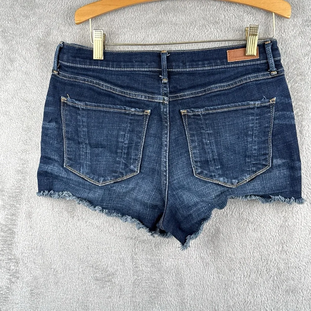 Abercrombie & Fitch Jean Shorts Women 27 Dark Wash Denim Cut-Offs Cotton Stretch